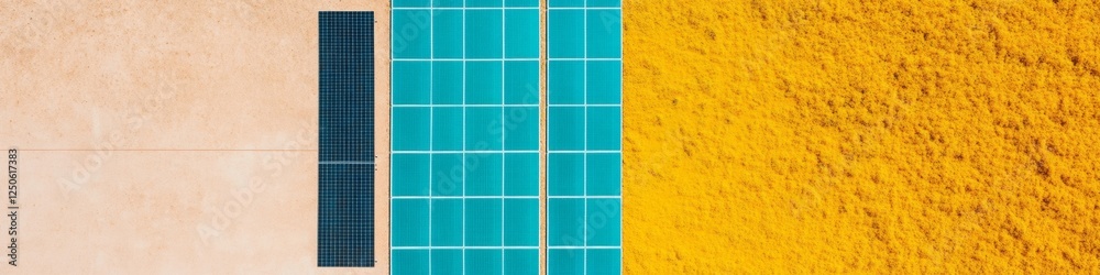 Fototapeta premium Eco-Aesthetic Agri-Tech Solar-Powered Data Collection in Vibrant Canola Fields - Next-Gen Environmental Monitoring and Sustainable Agriculture Solutions