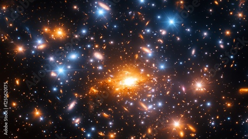 A detailed shot of cosmic dust particles glimmering in the darkness, evoking a sense of wonder.