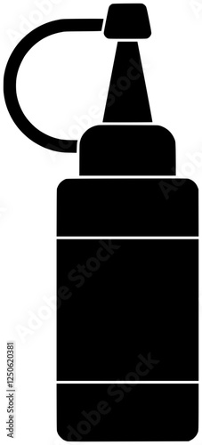 spicy illustration vinegar silhouette cream logo cooking icon hot outline soy mayonnaise mayo dressing mustard bottle sauce food pot shape with vector graphic background