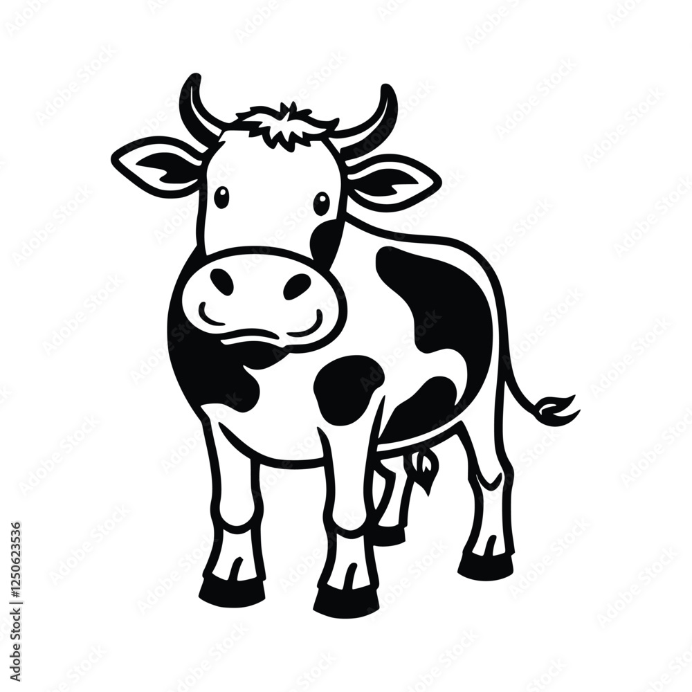 Fototapeta premium Simple Silhouette of a Cow