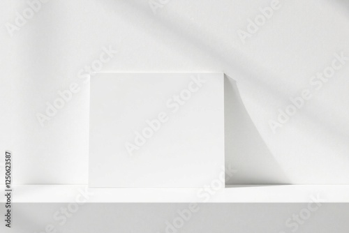 Wallpaper Mural Clean Minimalist Blank Canvas Mockup with Subtle Light and Shadow Effects on a White Surface Torontodigital.ca
