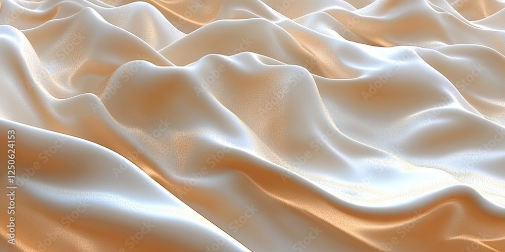 Obraz premium Smooth beige silk fabric texture background. Use website, design
