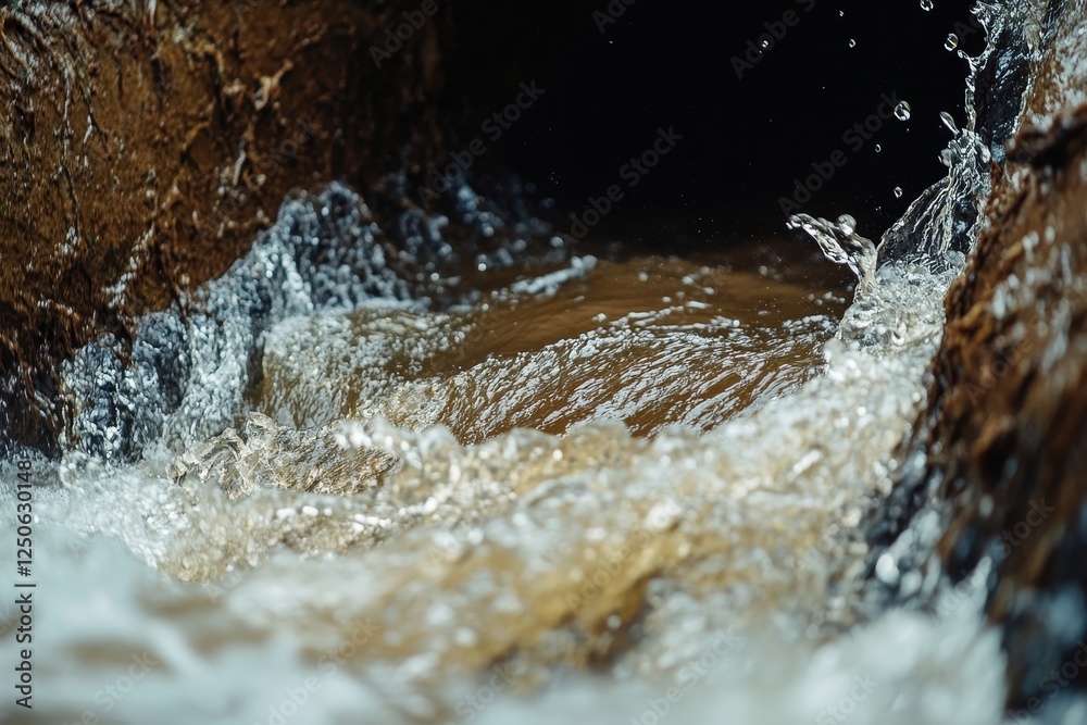 Fototapeta premium Water Flood And Pipe Leak, 