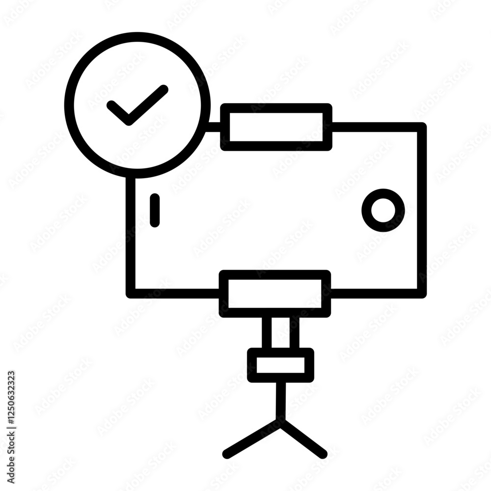 Simple Gadget Outline Icon - Minimalist Vector Illustration Simple Gadget Outline Icon - Minimalist Vector Illustration