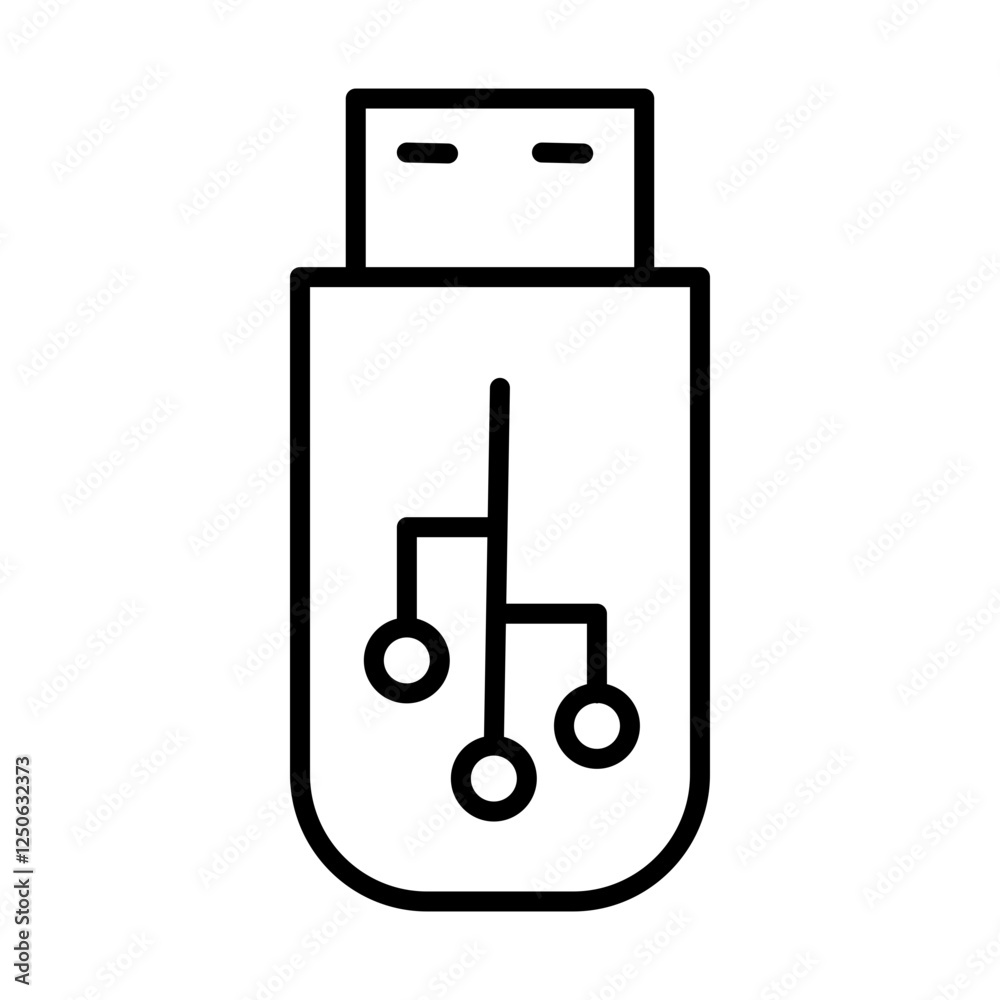 Simple Gadget Outline Icon - Minimalist Vector Illustration Simple Gadget Outline Icon - Minimalist Vector Illustration