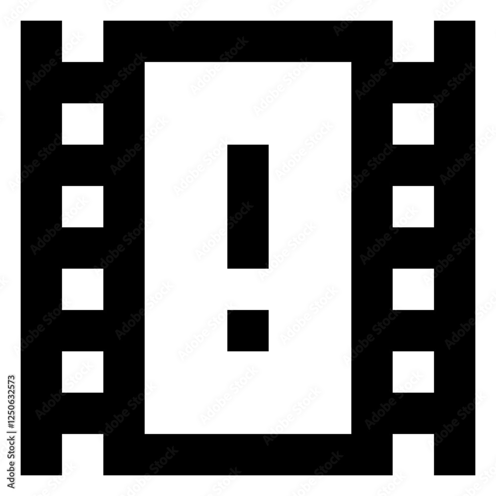 Film Warning - Simple Minimalist Media Icon for Digital Content Film Warning - Simple Minimalist Media Icon for Digital Content