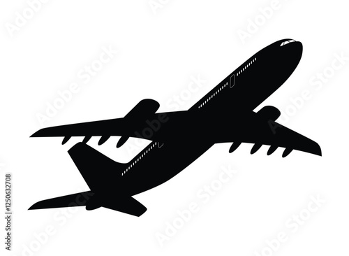 Icon of an airplane on a white background NOT IA