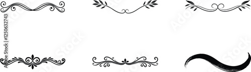 Elegant Ornamental Swirls, Flourishes, and Decorative Dividers