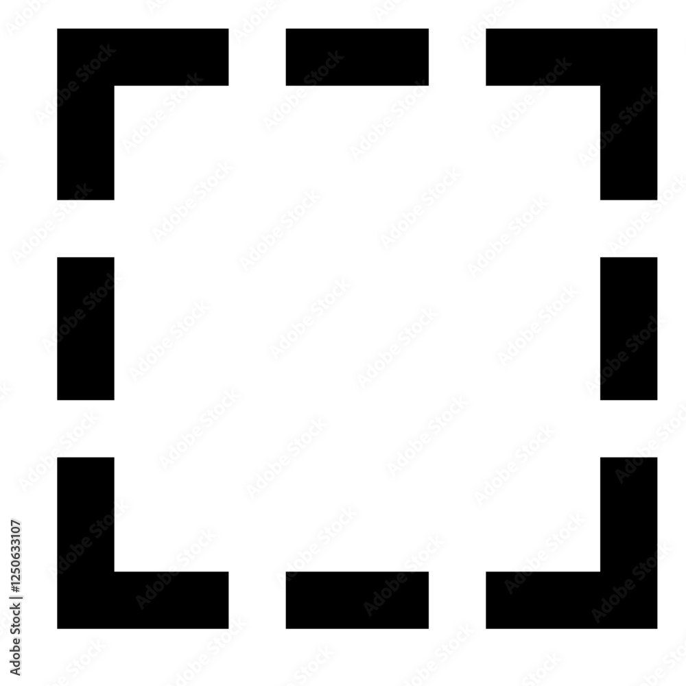 Rectangle Selection - Simple Minimalist Media Icon for Digital Content Rectangle Selection - Simple Minimalist Media Icon for Digital Content