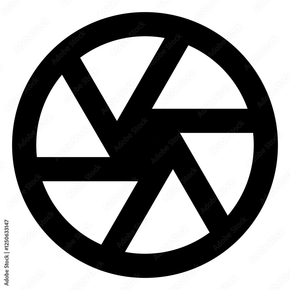 Shutter - Simple Minimalist Media Icon for Digital Content Shutter - Simple Minimalist Media Icon for Digital Content