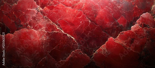 Red marble stone texture background with intricate patterns and vibrant hues for elegant design applications. photo