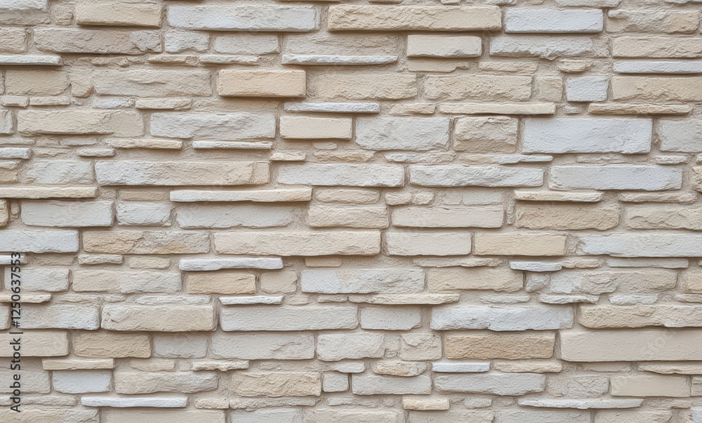 Textured beige brick wall pattern Textured beige brick wall pattern