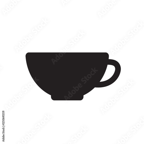 Cup icon with handle for hot beverages like tea and coffee