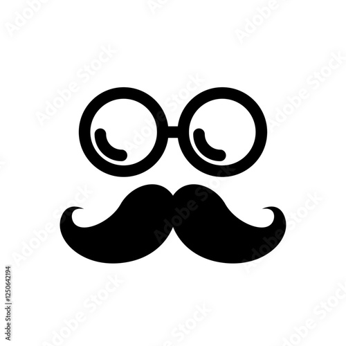 Mustache and glasses icon 
