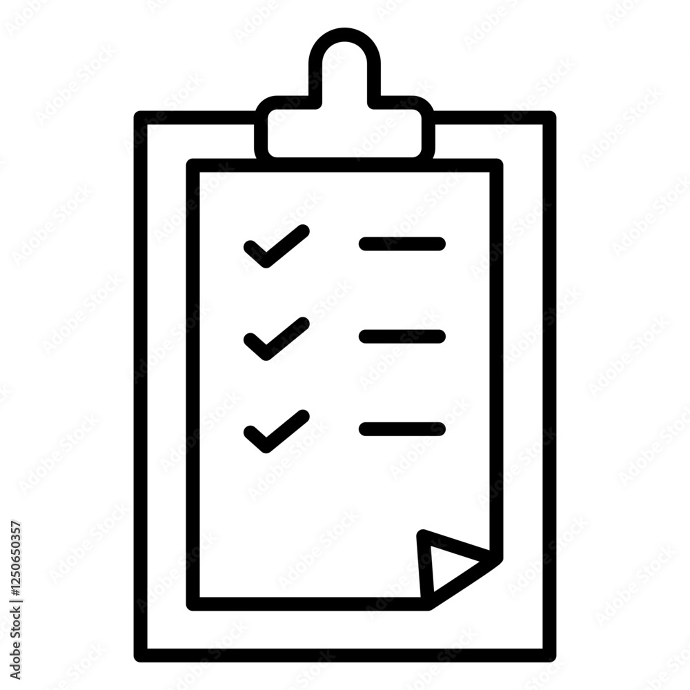 Simple Staff ID Card Outline Icon - Minimalist Vector Illustration Simple Staff ID Card Outline Icon - Minimalist Vector Illustration