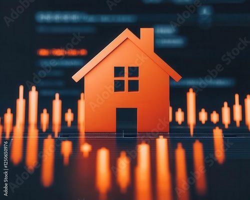 property loan investment amortization. Digital dashboard showing a property loan amortization tracker alongside an investment growth chart, futuristic theme