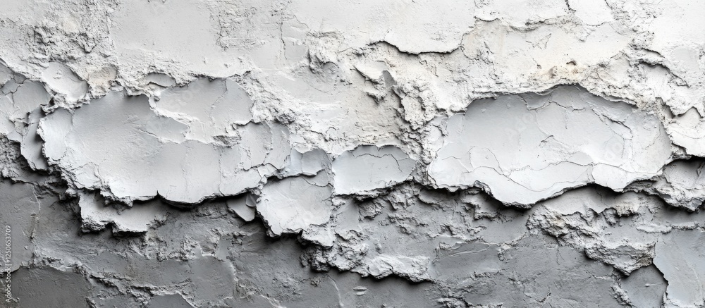 Aged gray plaster wall texture with peeling paint and rough surface ideal for backgrounds or design projects. Aged gray plaster wall texture with peeling paint and rough surface ideal for backgrounds or design projects.