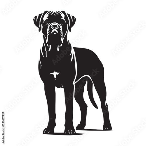 Wallpaper Mural Simplistic Cane Corso silhouette perfect for minimalistic designs - Cane Corso illustration - minimal Cane Corso vector - dog silhouette
 Torontodigital.ca