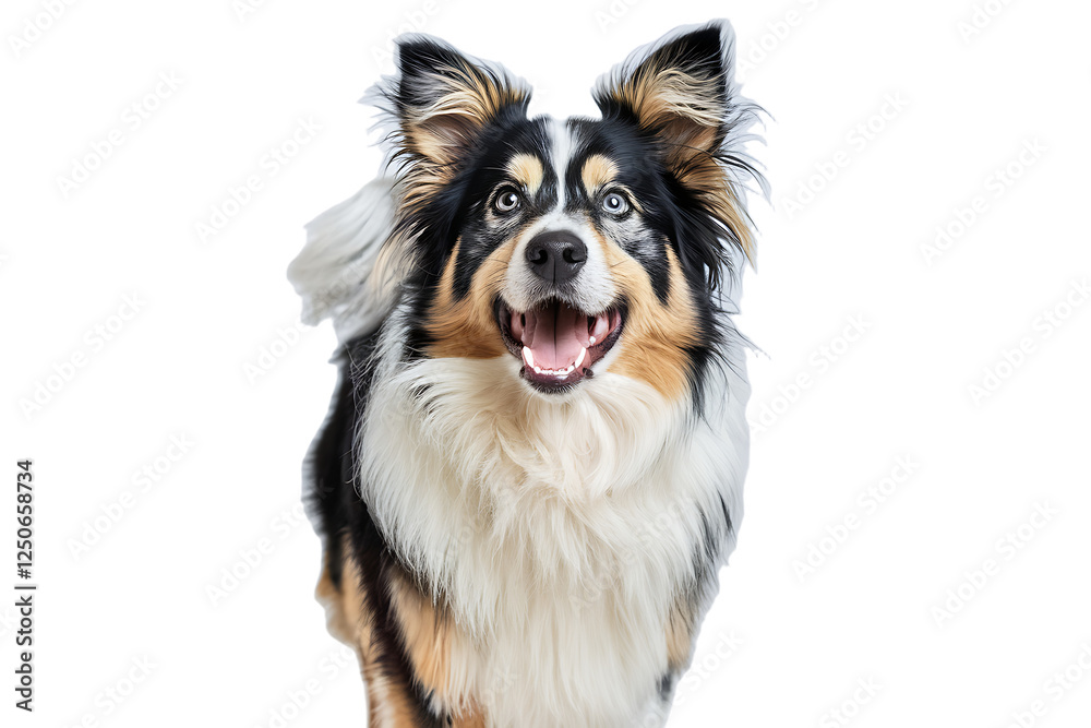 Beautiful happy Dog isolated on white transparent PNG background Beautiful happy Dog isolated on white transparent PNG background