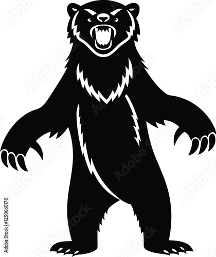 Premium quality North American wolverine isolated silhouette and line art vector design