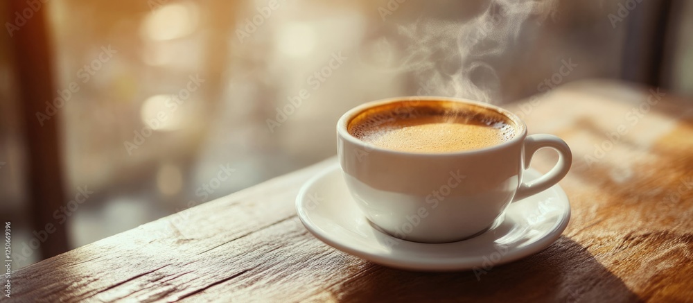 Group of friends sharing steaming coffee during a cozy breakfast gathering at home with warm morning light and empty space for text Group of friends sharing steaming coffee during a cozy breakfast gathering at home with warm morning light and empty space for text