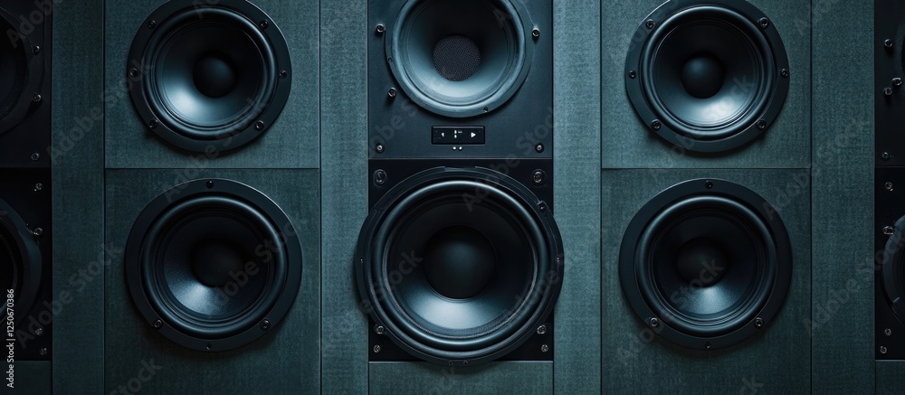 Guide to Setting Up a Home Theater Surround Sound System Featuring Multiple Speakers on a Dark Background Guide to Setting Up a Home Theater Surround Sound System Featuring Multiple Speakers on a Dark Background