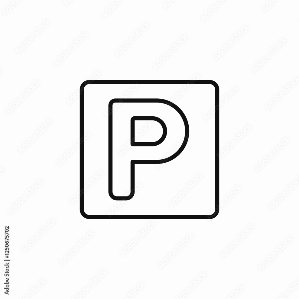 Parking space sign icon vector sign Parking space sign icon vector sign