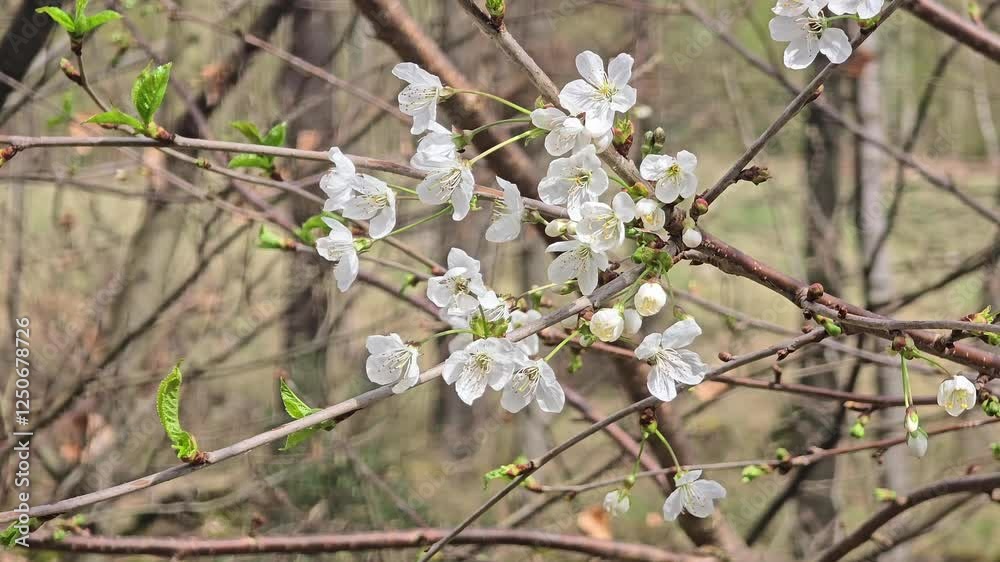 Spring awakening: White-flowering thorn bush Spring awakening: White-flowering thorn bush