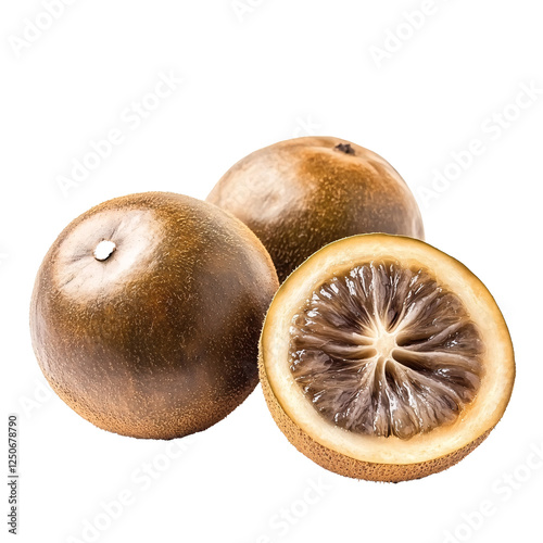 Monk Fruit - Natural Sweetener with Health Benefits Isolated on Transparent Background. Ai generated 