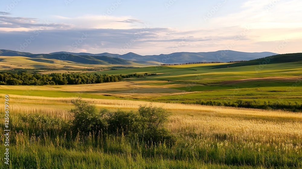 Breathtaking view of open fields under a dramatic sky showcasing nature’s tranquility : Generative AI Breathtaking view of open fields under a dramatic sky showcasing nature’s tranquility : Generative AI
