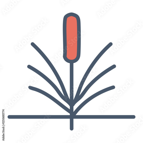 Reeds vector icon isolated on white background for your web and mobile app design. Reed logo concept.