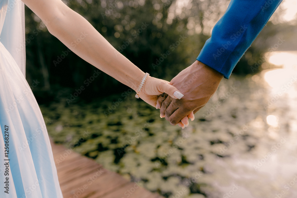 bride and groom holding hands bride and groom holding hands