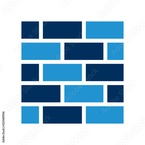 Bricks Blue Color Icon