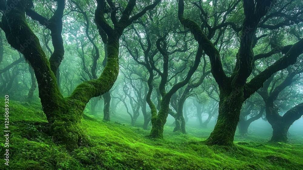 Enchanted Mossy Forest: A Misty Green Haven Enchanted Mossy Forest: A Misty Green Haven
