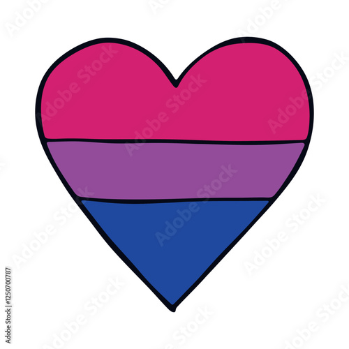 Colorful heart shape Bisexual pride flag Happy pride day LGBTQ community Pride Month Vector hand drawn doodle for posters, stickers, logo, cards Free Download Colorful heart shape Bisexual pride flag Happy pride day LGBTQ community Pride Month Vector hand drawn doodle for posters, stickers, logo, cards - GFXLoad