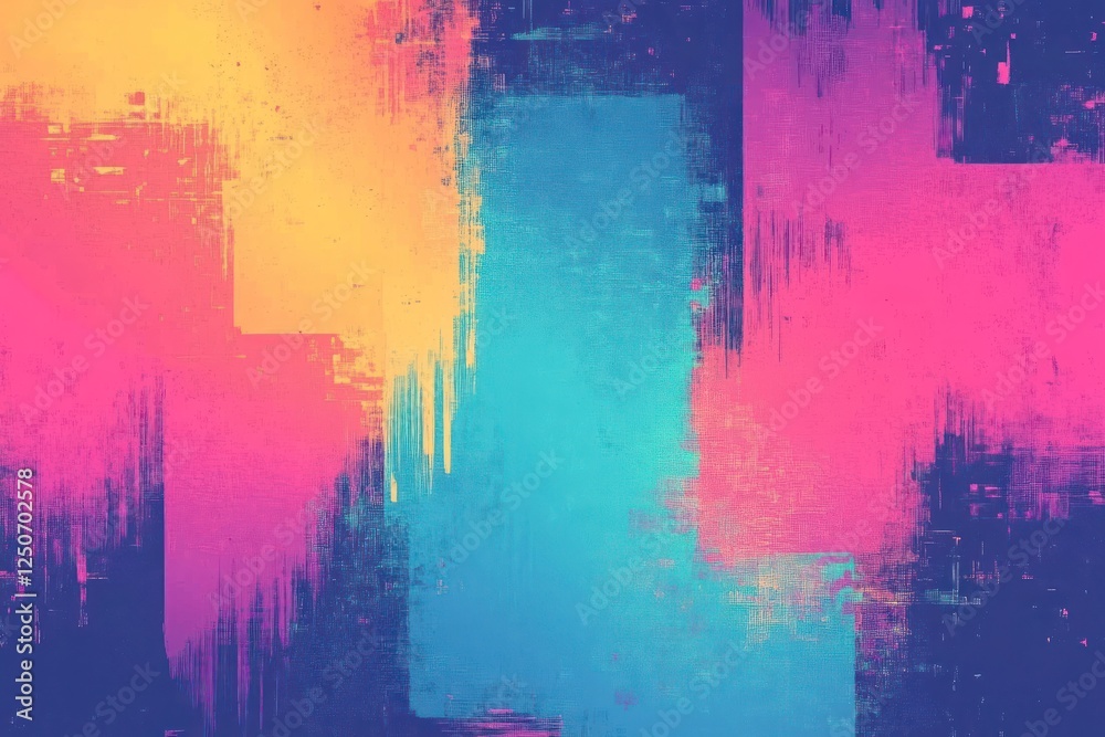 Obraz premium Vibrant Abstract Art with Bold Colors and Textured Background