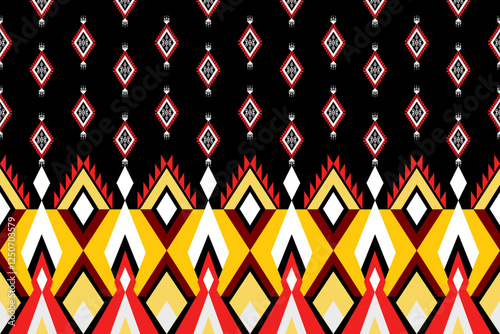 Geometric ethnic pattern seamless design for background ,Tribal geometric seamless patterns, ethnic design, hipster backdrop, wallpaper Background, Design curtain, carpet ,fabric ,textile 