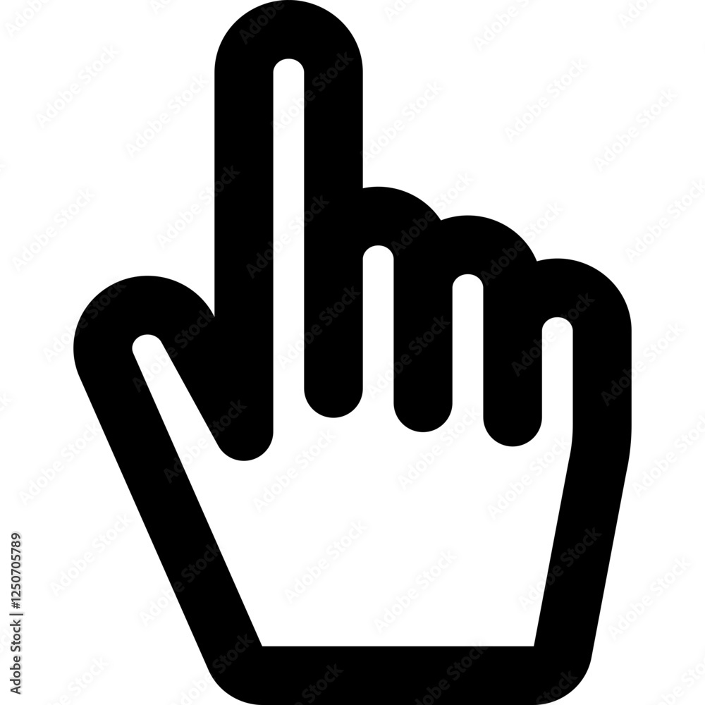 Hand Pointer - Simple Minimalist Misc Icon for Design Interfaces Hand Pointer - Simple Minimalist Misc Icon for Design Interfaces