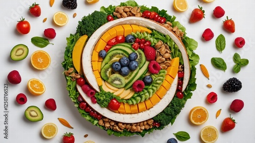 Wallpaper Mural Rainbow Fruit & Veggie Platter: Healthy Eating Photo Torontodigital.ca