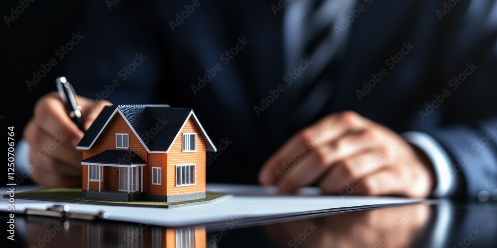 Real estate investment strategy office setting business concept professional environment close-up view financial growth