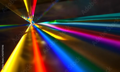 Close-Up of a Prism Refracting Light in Beautiful Colors