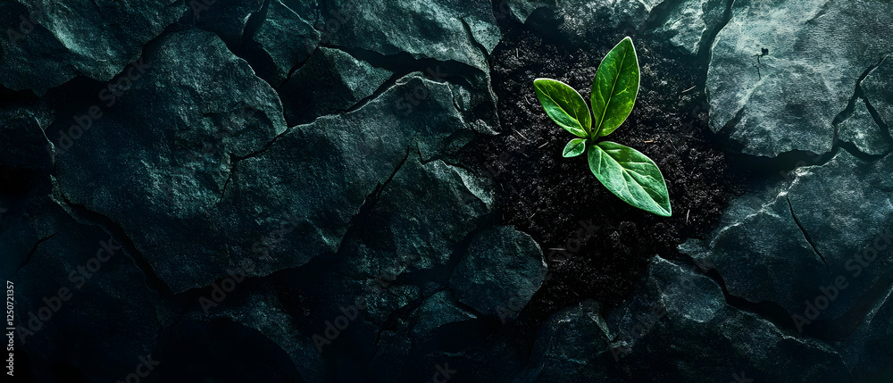 Seedling growth cracked earth background resilience Seedling growth cracked earth background resilience