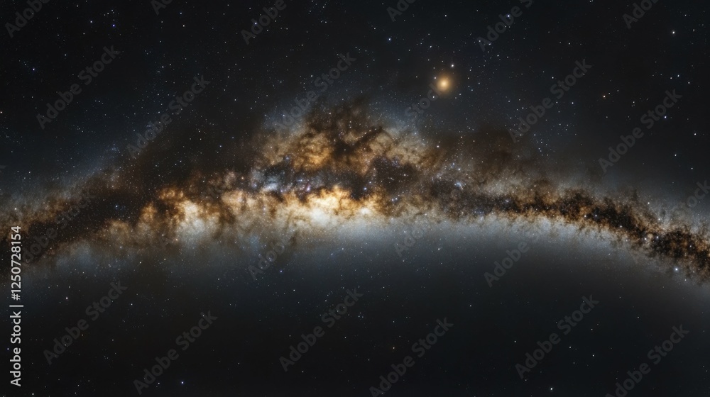 expansive view of the Milky Way stretching across the night sky with infinite stars expansive view of the Milky Way stretching across the night sky with infinite stars