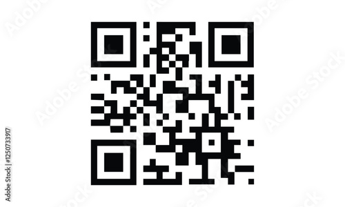 QR code vector icon. Sticker with barcode and QR code for marking brands. Easily editable