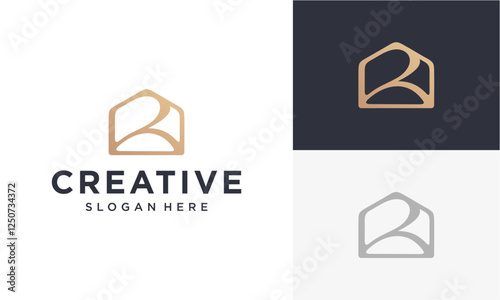 initial r home vector logo	