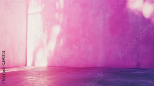 Pink Room Corner Showing Light and Shadow Patterns