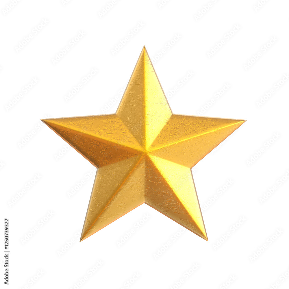 Obraz premium 3D illustration of star shape with transparent background