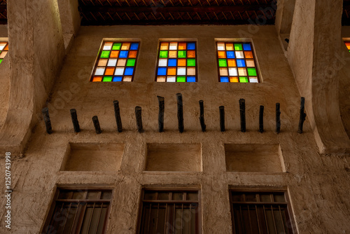 Doha, Qatar - January 31, 2025: Historic building housing Falcon Souq in Doha, Qatar. photo