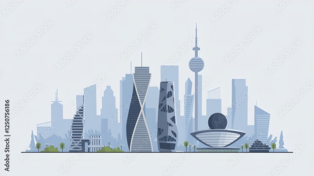 Obraz premium new York city skyline modern design