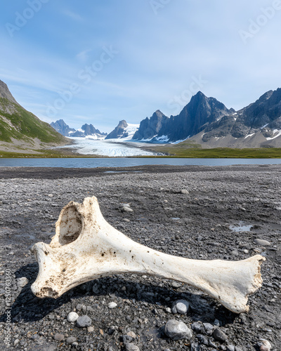 A glacier library designed to preserve the DNA of extinct species, showcasing a futuristic concept of biodiversity conservation through cold storage.
 photo